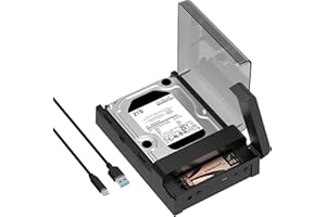 SABRENT Boitier Disque Dur Externe, USB-C Station d'accueil pour Disque Dur HDD/SATA 3.5"/2.5" & Boitier SSD M2 NVMe avec Fonction de Clonage Hors Ligne – Adaptateur SATA USB Intégré (DS-UFNC)