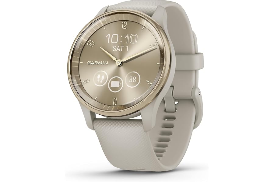 Garmin vívomove Trend [renewed] – Smartwatch mit analogen Zeigern und Touchdisplay, Fitness-/Gesundheitsfunktionen, Schlafanalyse,