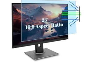 HaruYo Filtre Anti Lumière Bleu Premium Compatible avec Diagonal 23 Pouces Laptop, Amovible Laptop Protecteur Écran, Soulage Fatigue, Bloque La Umière Bleue Les UV Film pour 23” Laptop (16:9)