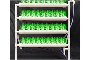 WOOTONG Hydroponic Site Tubos, Kit Crecimiento 36 Agujeros Sistema hidropónico PVC-U, Sistema Cultivo hidropónico Herramienta Cultivo Verduras Kit Cultivo para casa, balcón, jardín