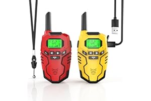 Inspireyes Walkie Talkie Kinder Aufladbar 2er Set, 2-Wege-Radio 16 Kanäle, Kinderspielzeug Geeignet für Outdoor, Wandern, Reisen, Camping, Geschenke für Kinder von 3-12 Jahren