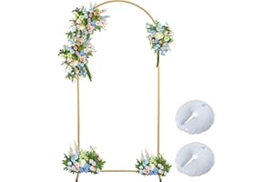 SIBOSEN Support d'arche de mariage carré en métal doré de 1,8 m pour arche de fond de jardin, arche de ballons floraux, décoration pour cérémonie de mariage, anniversaire, fête prénuptiale (doré, 0,8 x 1,8 m)