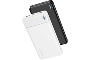 AsperX Power Bank 15000mAh 2 Stück PowerBank USB C Output Input 5V 3A Fast Charging Schnell Aufladende Externer Handyakkus Kompatibel mit iPhone 15 14 13 12 Pro Max, Samsung, Huawei, Switch