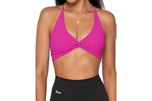 Danysu Backless Sports Bra Soft Workout Tops with Removable Padded Yoga Training Bras Strappy Going Out Top