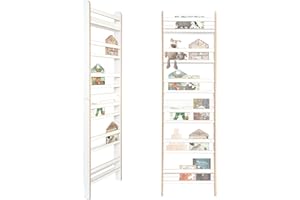 ‎MAMOI MAMOI® Regał na książki dla dzieci z płyty drewnopochodnej – skrzynia na książki, regał na książki dla dzieci, półka na książki do pokoju dziecięcego, ławka na książki, półka ścienna, mebel Montessori