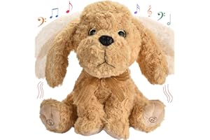 GOBRILLFUN Giocattolo di peluche interattivo che canta, animali di peluche per registrare e ripetere quello che dici, 8 canzoni, movimenti della testa e delle orecchie, compleanno per bambini dai 3 ai