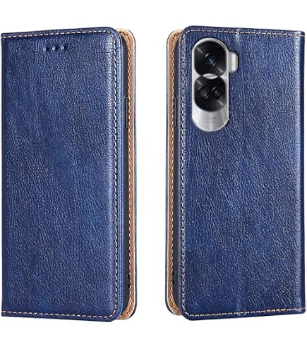 Custodia Honor 90 Lite In Pelle PU Con Portafoglio E Slot Per Carte – Cover Libro Con Chiusura Magnetica E Funzione Stand – Colore Blu