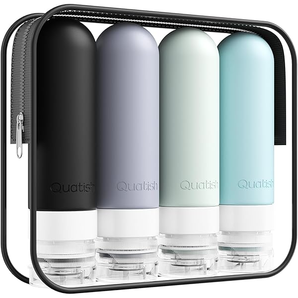Bottiglie Da Viaggio Hethyo, Set 4 Pezzi Da 85 Ml, Silicone Comprimibile, A Prova Di Perdite, Approvate TSA, Con Borsa Trasparente Ed Etichette - 3