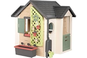 Smoby Life Garden House - Casa de Jardín Infantil de jardinería- Incluye Jardinera, Comedero para Pájaros, Herramientas y Accesorios - Protección UV - Material Reciclado - más de 2 años (7600810408)