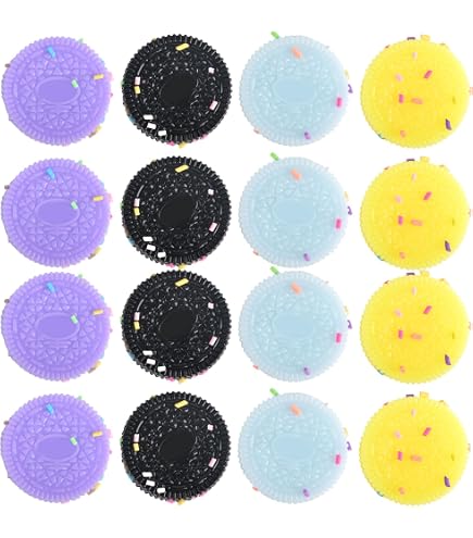 12 Stück Keks Squishy Spielzeug – Ultraweich, Stressabbauend, Für OCD & Angstbewältigung (ca. 6x6 Cm)