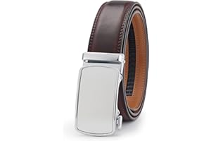 guvoosm Ceinture pour Homme en Cuir Véritable avec Boucle Automatique Largueur-3.5cm