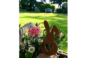 ‎ARTTEC DESIGN ARTTEC Hase Stecker (Rostdeko) (10 cm) - hochwertige Gartendeko aus Metall - Rost Deko für Garten, Balkon & Terasse - Metall Deko zum Aufstellen - Made in Germany