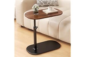 VexNook Stolik pomocniczy w kształcie litery C z regulacją wysokości – stolik pomocniczy, elastyczna regulacja wysokości 45-80 cm, funkcja obrotu o 360°, powierzchnia odporna na działanie wody i