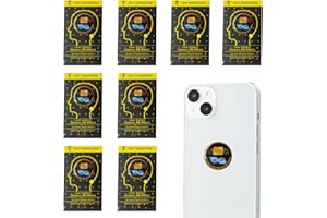 Roinaid 8 Stück Strahlenschutz Handy, Strahlenschützer für Mobiltelefone, Laptops, Tablets, Fernsehen - Gelb, Silikon, Universal fit