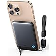 INIU Magnetic Power Bank, Qi2 Certified 5000mAh 20W Ultra Slim Wireless Portable Charger & Durable Battery Pack with Foldable Stand, Fast USB C Charging for Sport, Only for iPhone 16/15/14/13 Series