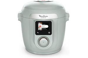 Moulinex Cookeo Wifi 10-en-1, Multicuiseur intelligent haute pression, 10modes de cuisson, Rapide, Sans surveillance, Guide de cuisson pas à pas, 6 L, CE96G310