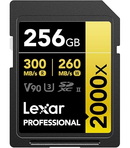Lexar GOLD 256GB Micro SD Kaart, microSDXC UHS-II Flash geheugenkaart, V60, U3, A1, C10 microSD-kaart, tot 280 MB/s Lezen, voor drone/actiecamera/UHS-II draagbaar gamingapparaat (LMSGOLD256G-BNNNG