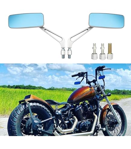 Motorspiegels, 8 Mm 10 Mm Motorfiets Bolle Achteruitkijkspiegel