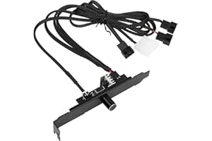 Ventola Hub CPU di raffreddamento YACSEJAO 12 V 3/4 pin PC 3 canali Fan Hub 1 Manopola di raffreddamento Controller di velocità della ventola (1 manopola IDE)