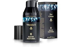 ‎SATINNATUREL Satin Naturel Augencreme für Männer mit Hyaluron + Vitamin E + Arganöl gegen müde Haut - Belebende Augencreme gegen Augenringe - Augenringe Männer - Gesichtspflege Männer 30ml - Skincare Vegan
