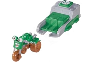 Ricky Zoom- Tomy Launch & Go Playset Exclusive de DJ Rumbler, des Figurines pour Les garçons, des Jouets de Moto pour Les Enfants de 3 Ans +, T20056