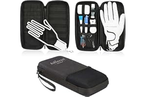 Rilime Golf-Handschuhhalter, Golf-Handschuh-Hülle, Golf-Zubehör für die Aufbewahrung von Handy, Handschuhen, Tees, Ballmarkern und Reparaturwerkzeugen, Golfzubehör für Männer und Frauen