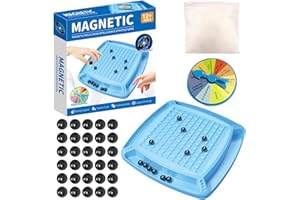 FMKLDENA Magnetisches Schachspiel, Schach Magnetisch, Schachbrett Magnetisch, lustiges Tisch-Strategie-Magnetspiel für Kinder und Erwachsene, Partyzubehör für Familientreffen und Reisen