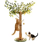 DOKKOME Cat Scratching Tree with Premium Sisal Rope Scratching Scratching Scratching Balls Interactive Hanging Balls Indoor T