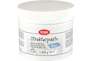 Viva Decor® Pasta texturizada fina (1200 g color blanco) mate muy fina pasta a base de agua para estructura de superficies en relieve hasta plástico para creadores y artistas Fabricado en Alemania