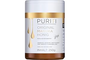 ‎PURITI PURITI Manuka Honig MGO 400+ 250g aus Neuseeland mit zertifiziertem Methylglyoxal Gehalt - Laborgeprüft, Direktimport, reines Naturprodukt, frei von Zusatzstoffen