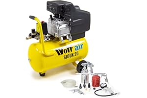 Wolf 24L Air Compressor Sioux 25 Portable 9.6CFM 1875w 2.5HP 116psi 8BAR 230V + 13pc Spray Kit - 2 Years Warranty