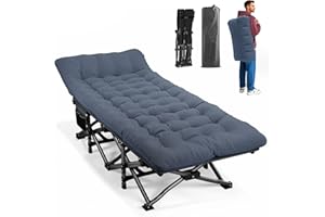 ATORPOK SHOP Lit de Camping Pliable Robuste pour Adultes，lit de Couchage avec capacité de 200 kg pour Bureau/Voyage/extérieur