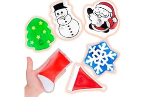 Jinhuaxin 6er Set Handwärmer Wiederverwendbar, Taschenwärmer Kinder, Taschenwärmer Knicken für Unterwegs, Hand Wärmer Klein für Warme Finger, Handwärmer Kinder für Kalte Tage Weihnachten