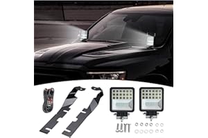 ‎JERBOR JERBOR 10,2 cm LED-Lichtleiste mit Haubenhalterung für Dodge RAM 1500, 2010-2018 Dodge RAM 2500, Dodge RAM 3500
