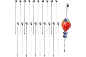 20 stycken cocktailspett rostfritt stål, 11 cm spett fingermat metall