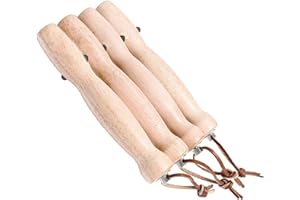 S/J 4 Stück Grillspieße Edelstahl Holzgriff Lang Lagerfeuer Teleskop Ausziehbar Grillgabel Grillzubehör Schaschlikspieße Fleischgabel, Wird Zum Grillen, Lagerfeuer Und Camping, Für Hot Dogs Shish-Kebabs