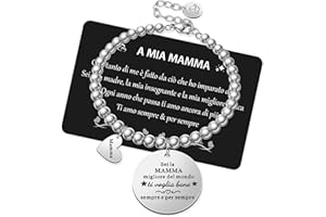 Chritice Regalo Amica Mamma Nonna, Bracciale Donna Acciaio con Frasi Bracciale Amicizia Donna Regalo Amica Bracciali Donna Bracciale Donna Amicizia Bracciale Amica Regalo Donna Regalo Mamma Nonna
