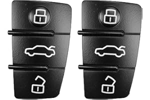 ‎MT KEY Auto Schlüssel Tasten Set 2X Tastenfeld 3 Tasten kompatibel mit Audi Klappschlüssel A1 8X A3 8P 8V A4 B7 A6 C6 TT 8J Q3 8U Q7 4L