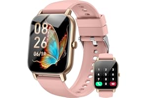 HOSGUBO Montre Connectée Homme Femme, 1.85" HD Bluetooth Smartwatch Réponse/Appels, 110+ Modes Sportifs Smart Watch, Cardiofréquencemètre/Podomètre/SpO2/Sommeil, Etanche IP68 Fitness Tracker pour Android iOS.