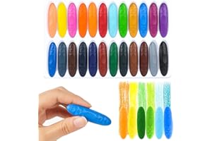 OSDUE Pastelli Arachidi per Bambini, 24 Pastelli Non Tossici, Facili da Tenere, Lavabili e Sicuri. Forniture Colori assortiti Artistiche per Colorare ideali per i più Piccoli