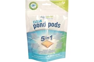 Aquagarden Clean Pond Pods, Limite Les boues du Bassin, Rend l’Eau du Robinet sûre, réduit la fréquence de Nettoyage du Filtre, Plantes saines, stabilise Le pH, Paquet de 12