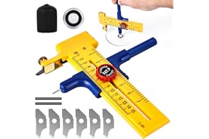 LEIKURVO Coupe-papier circulaire, coupe circulaire pour cercles de 1 à 30 cm, coupe-boussole avec 6 lames, coupe circulaire pour couper le papier carton cuir, coupe ronde en plastique