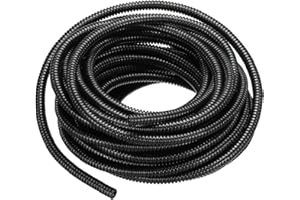 DMiotech 7mm x 5mm x 8 m PVC No Dividido Corrugado Tubo Interior Exterior Cable Gestión para Envoltura Ordenado Oficina Jardín