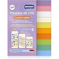 Lot De Bougie Smowo® Lot De 10 Plaques De Cire Pastel - Déco