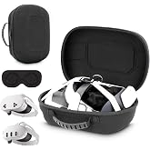 wonlince Meta Quest 3S/Quest 3/Oculus Quest 2/Vision Pro i&ccedil;in Sert Taşıma &Ccedil;antası, Elit Kayış/Baş Kayışı ile Uyumlu, Dokunmat