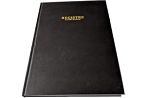 Registre 31x21 300 pages 5x5 Couverture Papier finition toilée Quadrillé 5x5 Taille: 310x210 mm / 31x21 cm EZ Office