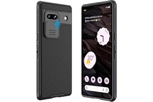 WEICASE Funda para Google Pixel 7a, Cubierta Deslizante para Cámara, Delgado Rígida PC Antigolpes Carcasa para Pixel 7a, Negro