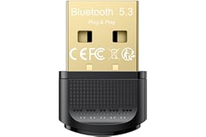 Maxuni Bluetooth Dongle, USB Bluetooth Adapter for PC Laptop Desktop, Low Latency EDR Receiver, Supports Windows 10/11/8.1/7