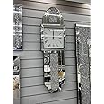 Biznest GrandFather Style Large WALL Clock Sparkly Diamond Crush Crystal Silver Mirrored