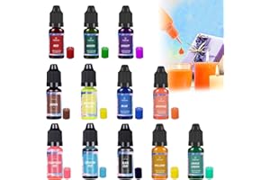 QEEROYO 12 Pezzi Coloranti per Candele, Colorante Liquido Per Fare Candele, per La Realizzazione in Cera di Soia, Colorante, 10ML